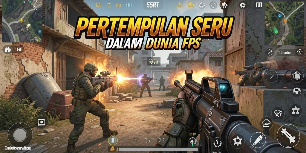 Gameplay seru dan menegangkan dalam 55RT sebagai FPS.