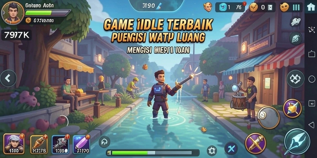 Screenshot gameplay 797K yang menampilkan aksi santai dan strategi pengumpulan.