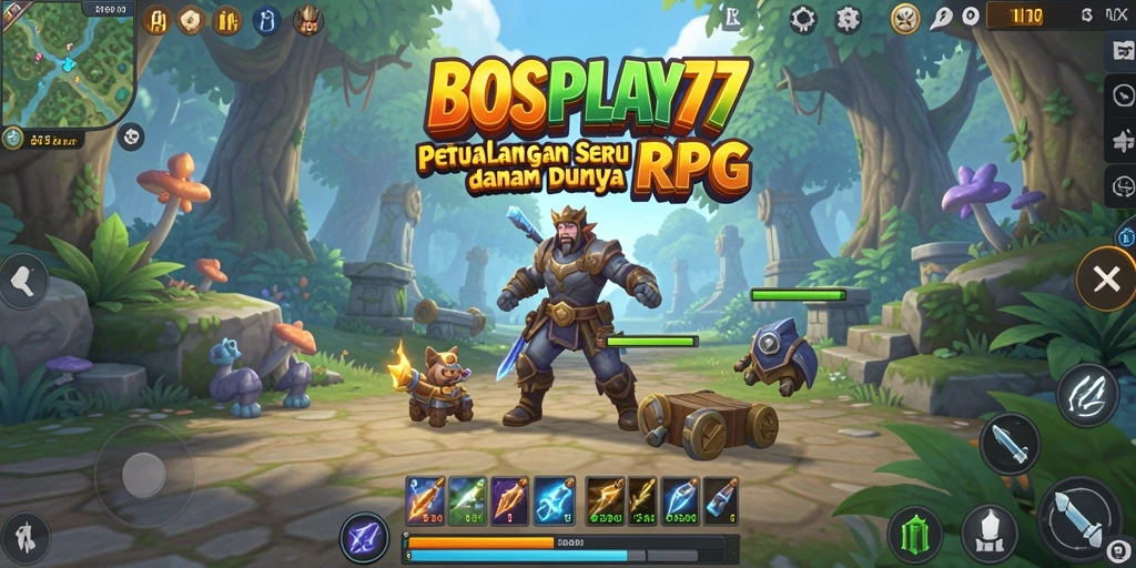 Gambaran gameplay RPG yang menegangkan dalam BOSPLAY77.