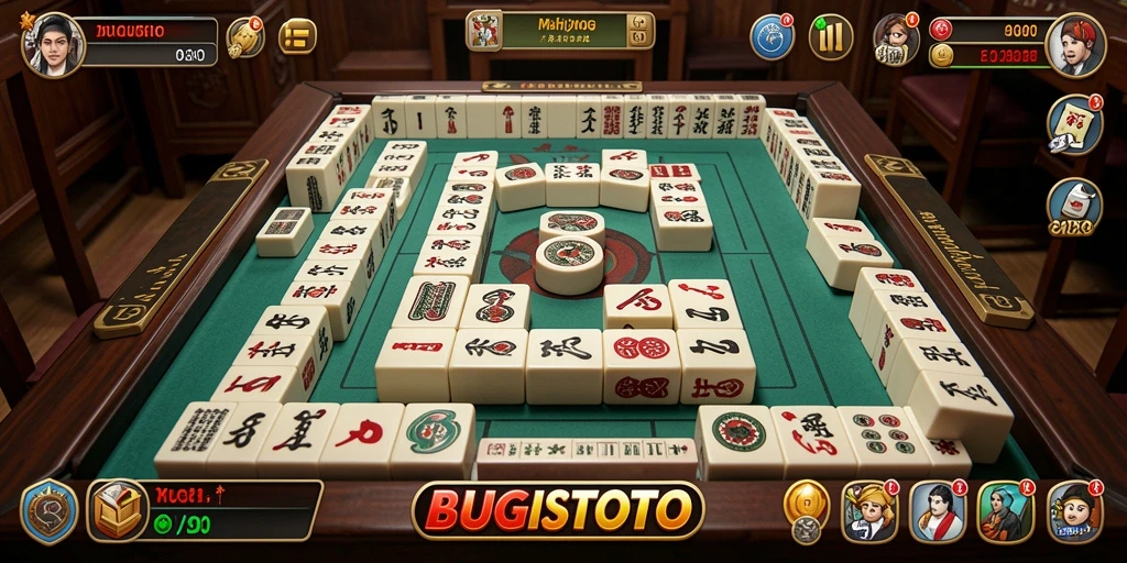 Tampilan gameplay Mahjong yang seru dan interaktif.