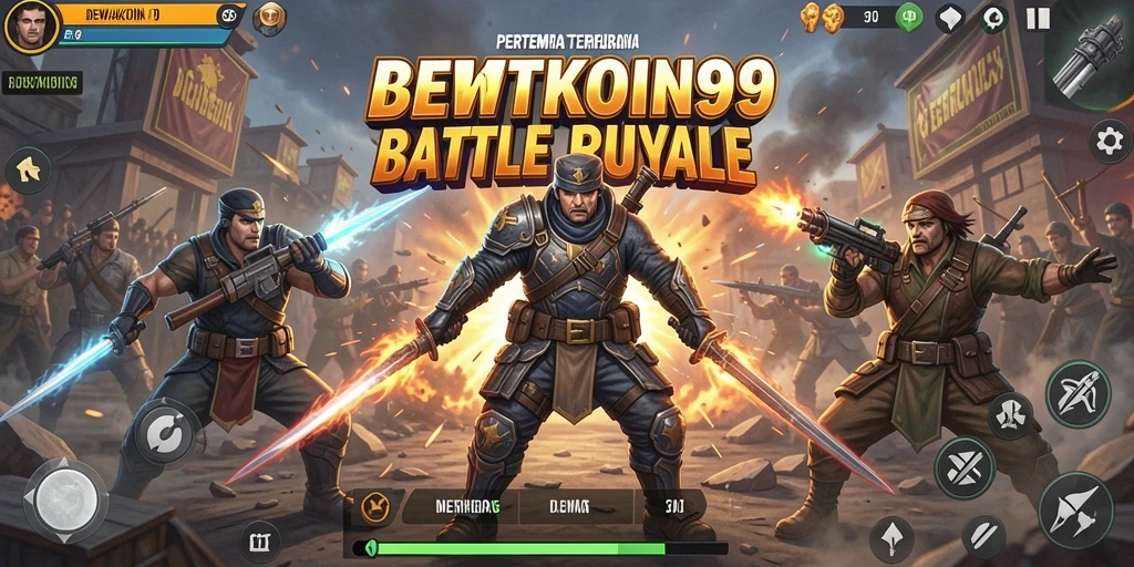 Gameplay seru dalam game Battle Royale DEWAKOIN99.