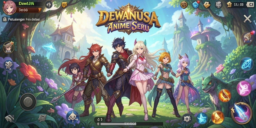 Gameplay seru DEWANUSA dengan karakter Anime yang menarik.
