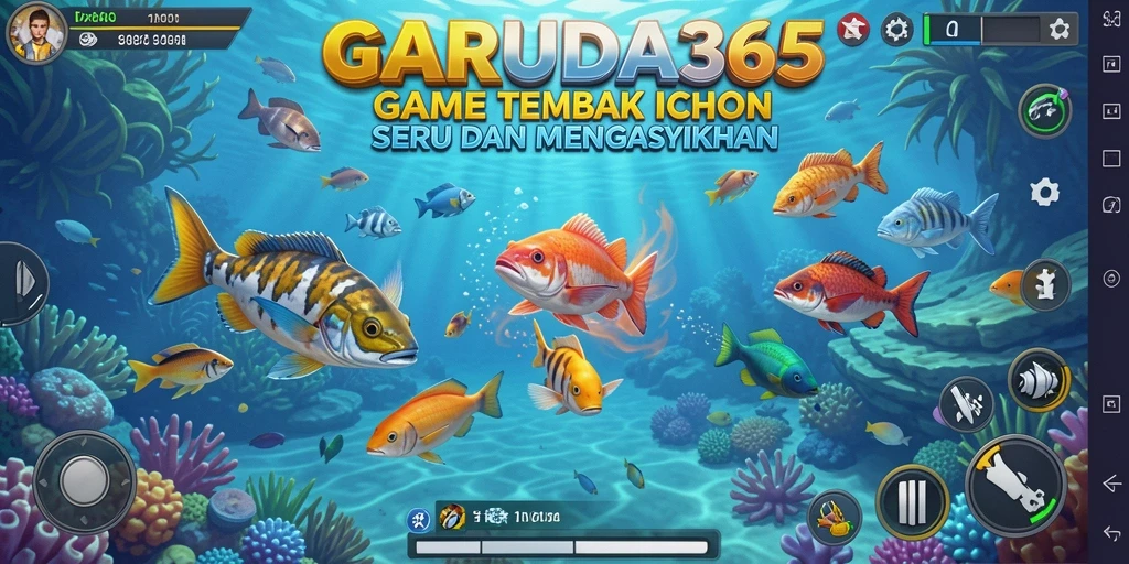 Tangkapan layar menunjukkan gameplay Tembak Ikan yang seru.