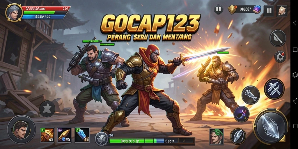Tangkapan layar aksi pertarungan seru dalam GOCAP123.
