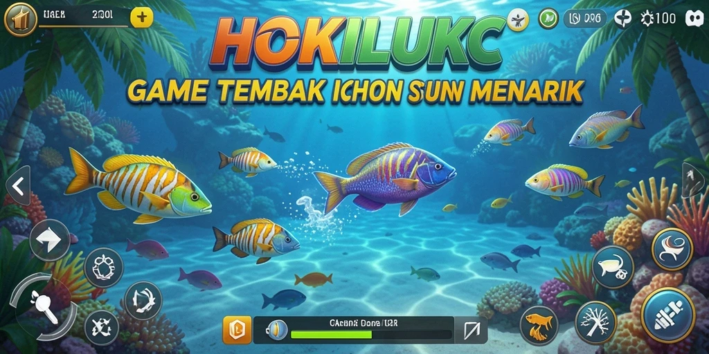 Gameplay HOKILUCK yang mengasyikkan saat menembak ikan.