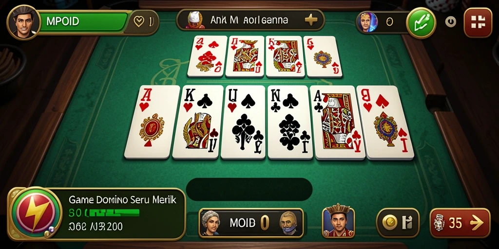 Tampilan screenshot MPOID menampilkan permainan domino yang menarik.