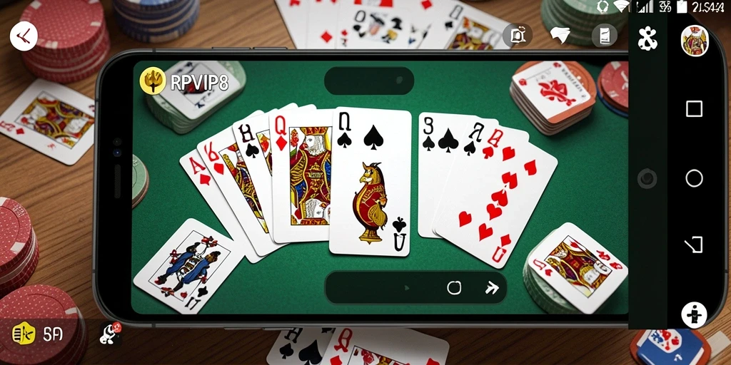 Tampilan menarik dari gameplay Gaple yang seru.
