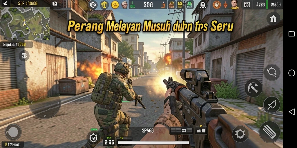 Tampilan gameplay SP666 yang seru dalam pertempuran TPS.