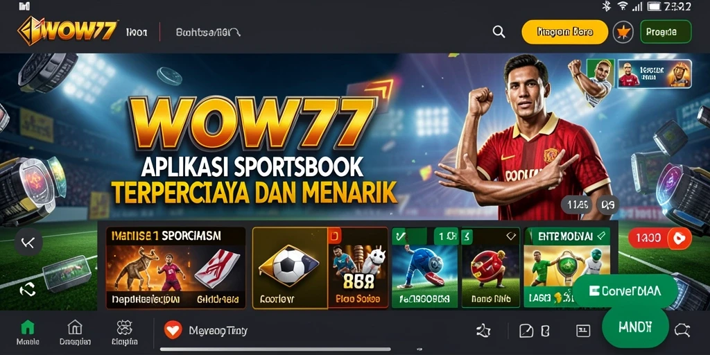 Tampilan utama WOW77 saat melakukan taruhan olahraga yang menarik.